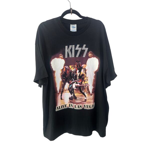 2003 Vintage Kiss Live In Las Vegas 2XL Tour Shirt